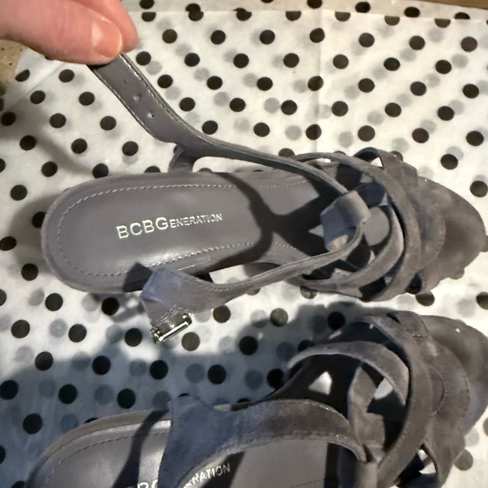 BCBGeneration Charcoal Strappy Sandals